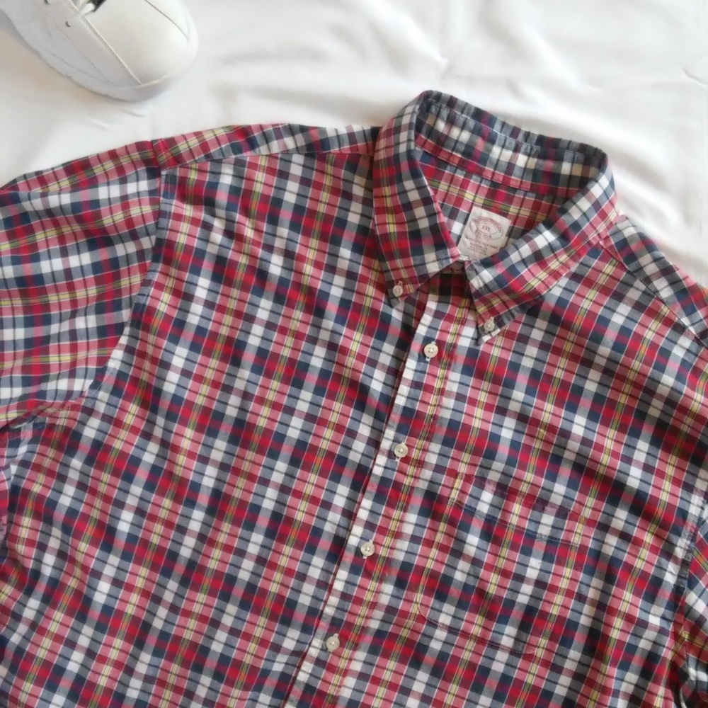 BROOKS BROTHERS Red Blue Plaid Button Down Shirt